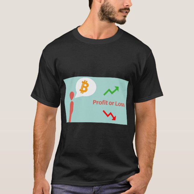 Camiseta Gráfico de Lucros ou Perdas de Bitmoeda (Frente)