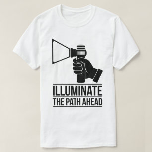 Camiseta Gráfico de Mão-de-lanterna Negrito - Texto Motivac