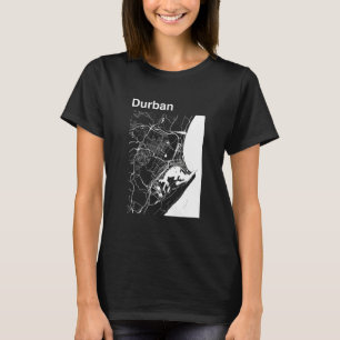 Camiseta Gráfico de Mapa de Cidade Clássica na África do Su