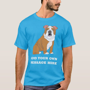Camiseta Gráfico de Mensagens Personalizadas do Bulldog In