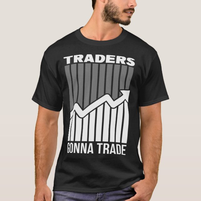 Camiseta gráfico de mercado de ações do operador comercial  (Frente)