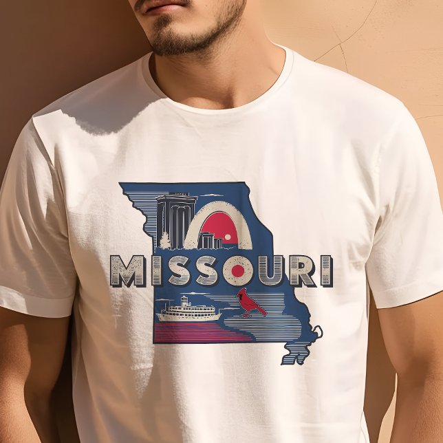 Camiseta Gráfico de Missouri Viagem Icônico (Criador carregado)