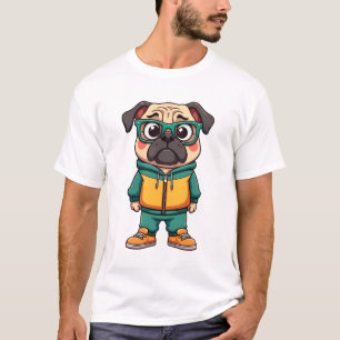 Camiseta Gráfico de Moda de Rua de Desenho Animado de Cacho