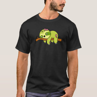 Camiseta Gráfico de Monstro Fofo de Preguiça Zumbi de Hallo