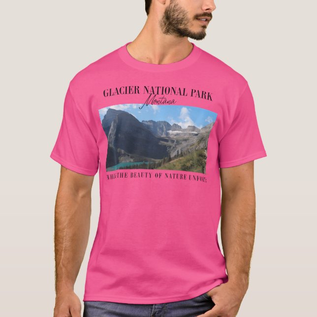 Camiseta Gráfico de Montana do Parque Nacional Glacier de C (Frente)