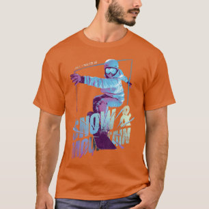 Camiseta Gráfico de Montanha Snowboard804