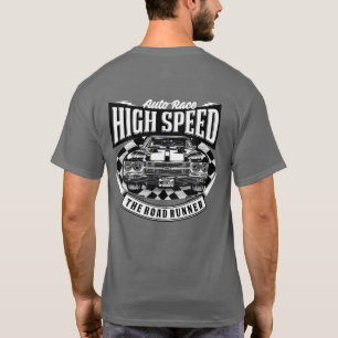 Camiseta Gráfico de Muscle Car Americano de Alta Velocidade