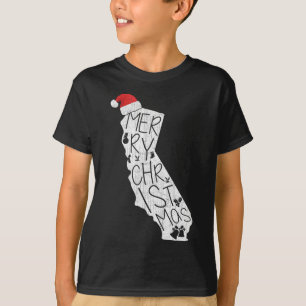 Camiseta Gráfico de Natal do Estado da Califórnia Suor de N