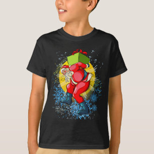 Camiseta Gráfico de Natal do Papai Noel Vintage Dançando