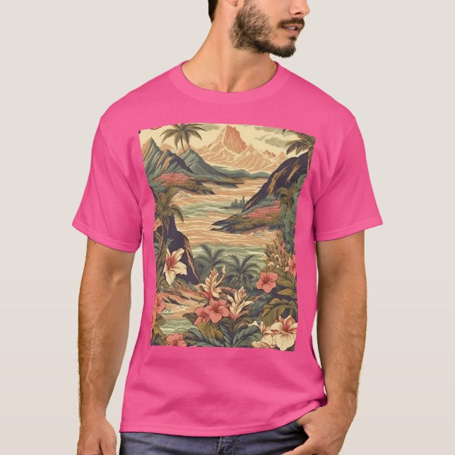 Camiseta Gráfico de Oásis Tropic (Frente)