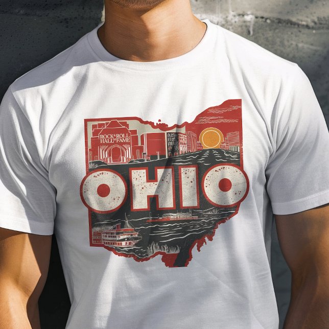 Camiseta Gráfico de Ohio, Viagem Icônica (Criador carregado)