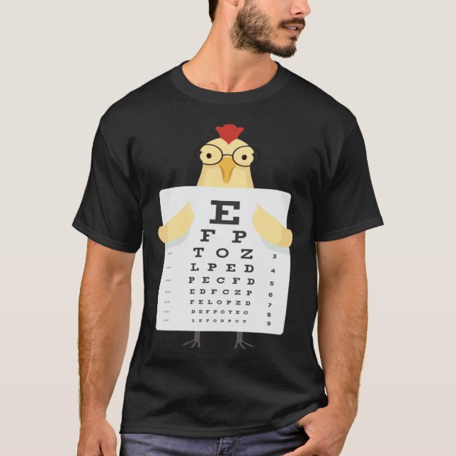 Camiseta Gráfico de Olho de Galinha (Frente)