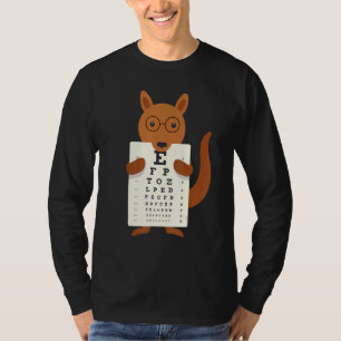 Camiseta Gráfico de Olhos Cangurados