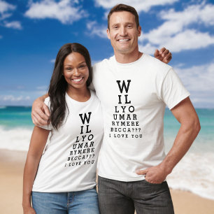 Camiseta Gráfico de Óptica de Casamento Personalizado Você 