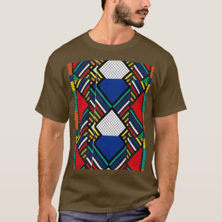 Camiseta Gráfico de padrão africano Zulu