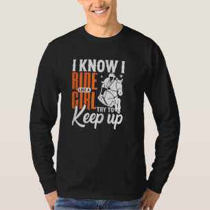Camiseta Gráfico De Países Para Mulheres E Meninas Cowgirl