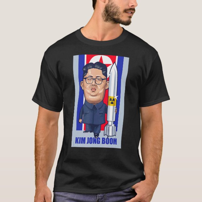 Camiseta Gráfico de Paródia Kim Jong Boom Kim Jong Un (Frente)