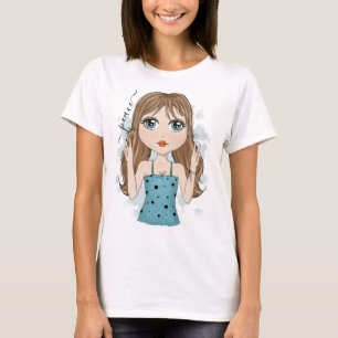 Camiseta Gráfico de Paz para Garota Bonita