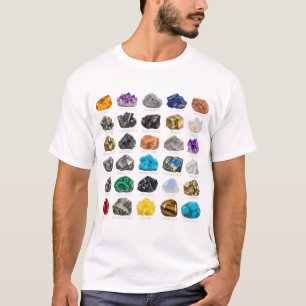 Camiseta Gráfico de Pedras Preciosas Estudo de Geologia Min