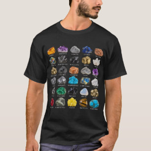 Camiseta Gráfico de Pedras Preciosas Geologia Estudo Minera