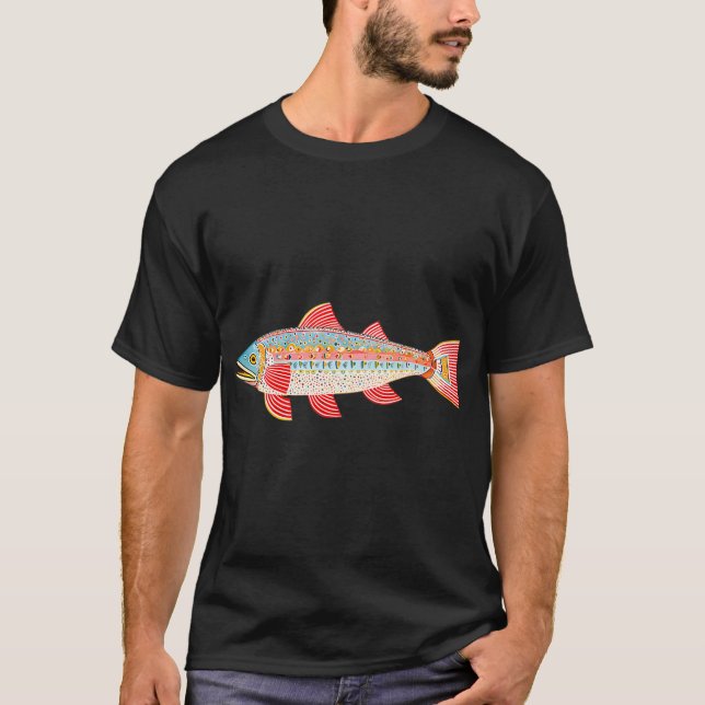 Camiseta Gráfico de Peixe Estilizado #3 (Frente)