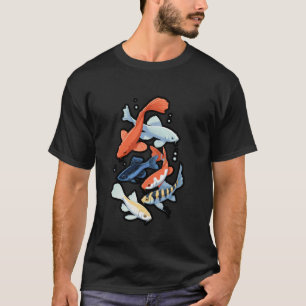 Camiseta Gráfico de Peixes de Água Doce para Amantes da Pes