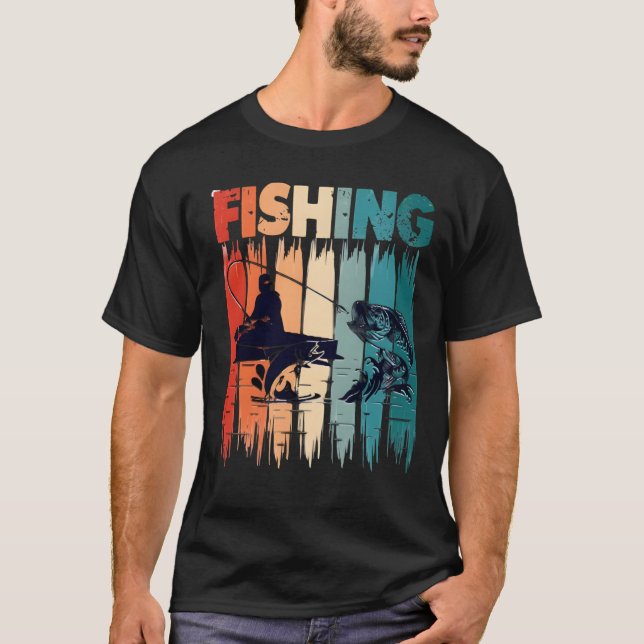 Camiseta Gráfico de Pesca (Frente)