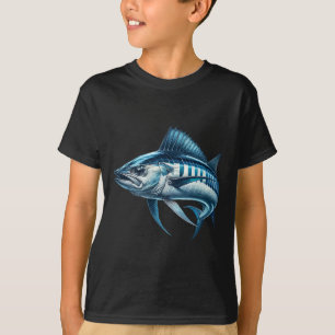 Camiseta Gráfico de pesca de wahoo de pesca profunda