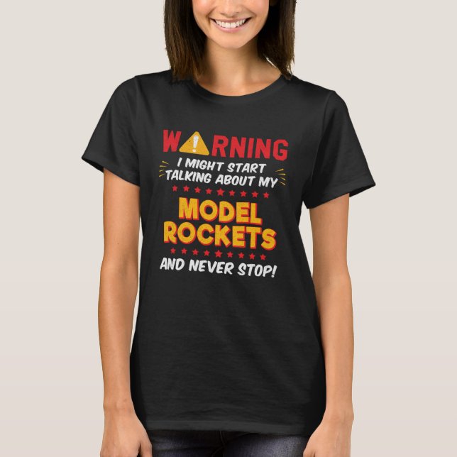 Camiseta Gráfico de Piada de Foguete Modelo (Frente)