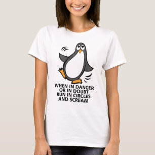 Camiseta Gráfico de Pinguim Engraçado