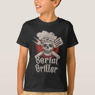 Camiseta Gráfico de Piquenique do Griller Serial do churras