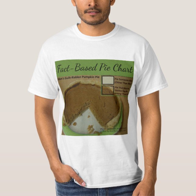 Camiseta Gráfico de pizza baseado em fatos por RoseWrites (Frente)
