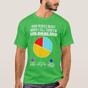 Camiseta Gráfico de pizza cegos para cores engraçado Dito d