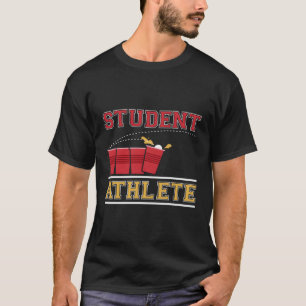 Camiseta Gráfico de Pong de Cerveja Atleta Estudante