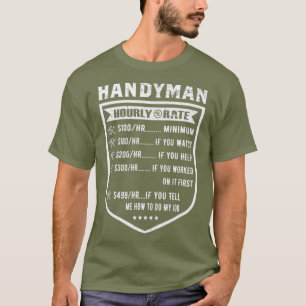Camiseta Gráfico de Preços do Trabalho de Taxa Horária de H