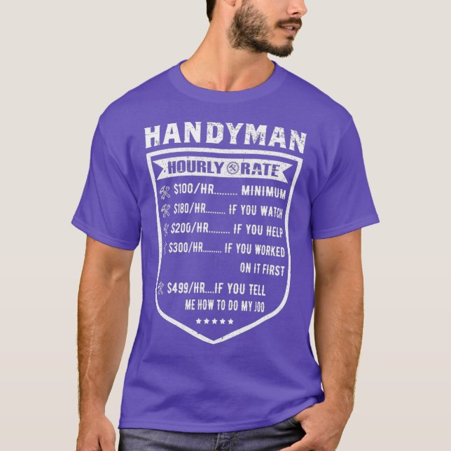 Camiseta Gráfico de Preços do Trabalho de Taxa Horária de H (Frente)