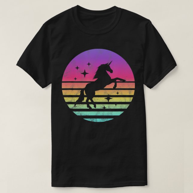 Camiseta Gráfico de Presente Clássico de Fantasia do Unicór (Frente do Design)