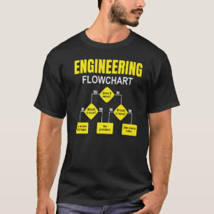 Camiseta gráfico de processo de fluxo de Engenheiro do flux