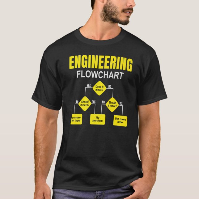 Camiseta gráfico de processo de fluxo de Engenheiro do flux (Frente)