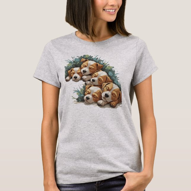 Camiseta Gráfico de Pups de Suspensão (Frente)