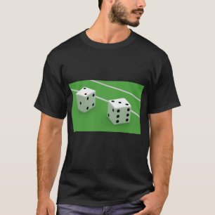 Camiseta Gráfico de Renderização de Dados Negros
