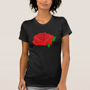 Camiseta Gráfico de rosa vermelha