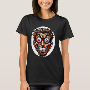 Camiseta Gráfico De Rosto Sinistro Para Entusiasmo Horroris