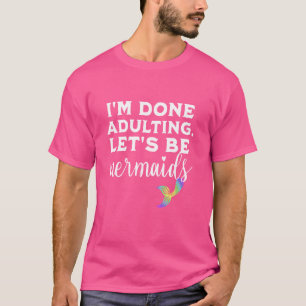 Camiseta Gráfico de Sereia Aniversário de Adulto Fofo Diver