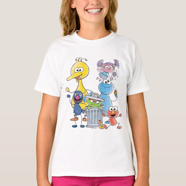Camiseta Gráfico de Sesame Pals Doodley (Frente)