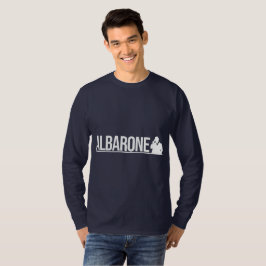Camiseta Gráfico de Silhueta de Gângster Albarone - Branco