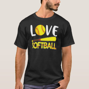 Camiseta Gráfico De Softball Para Meninas Adolescentes