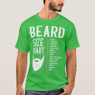 Camiseta Gráfico de Tamanho da Barba Comprimento das Barbas