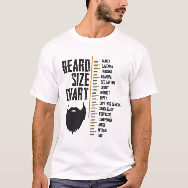 Camiseta Gráfico de tamanho da barba Manly Caveman Men Engr (Frente)