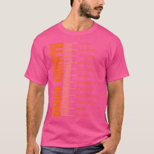 Camiseta Gráfico de Tamanho de Crescimento de Barba Cabelo